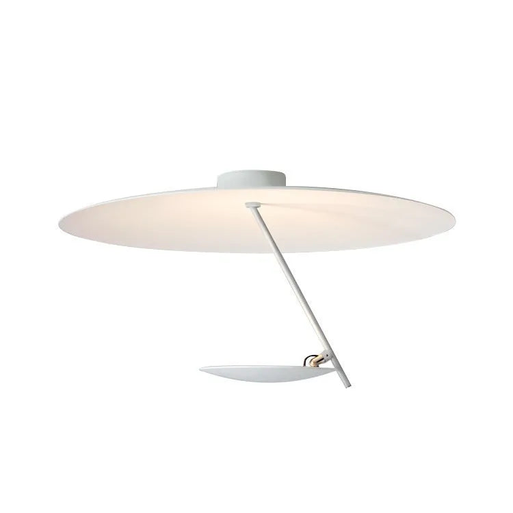 White iron art chandelier ceiling lamp with warm LED light