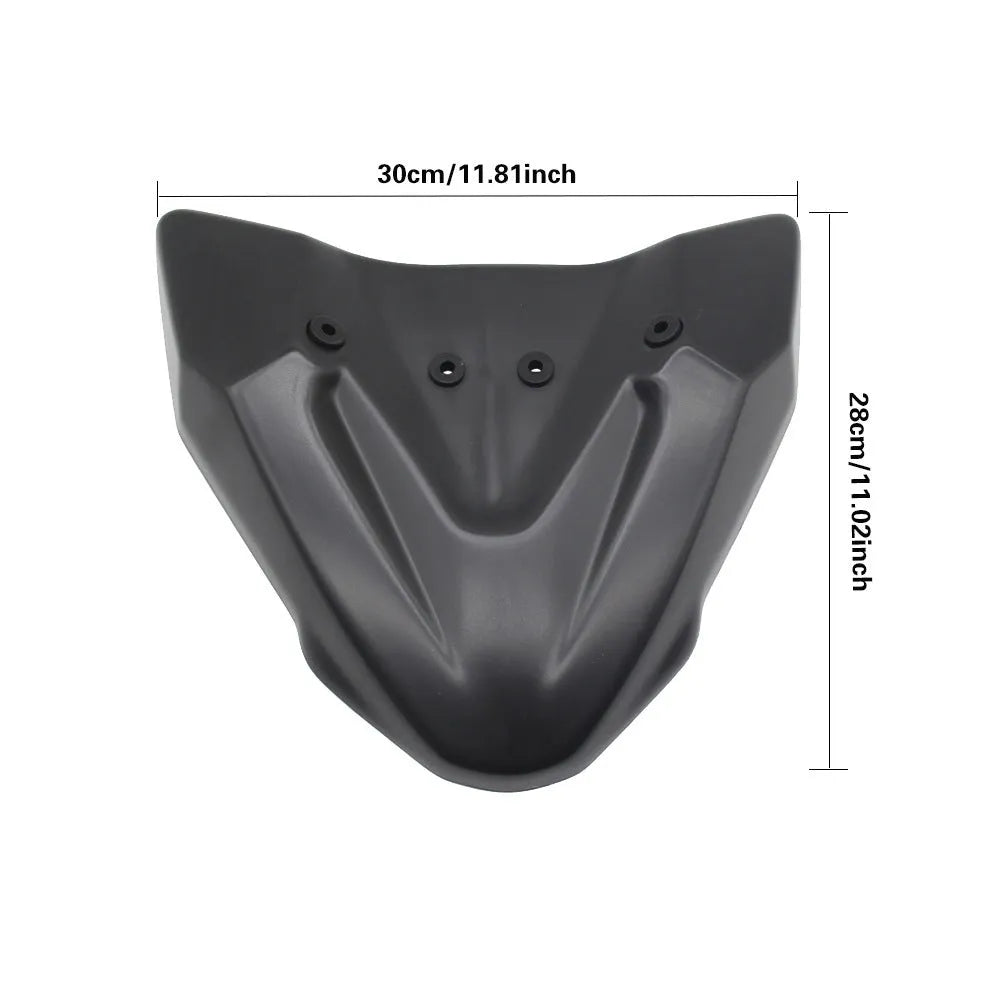 Black ABS fixed wind front wing accessory for KTM 390 and 790 Adventure motorcycles