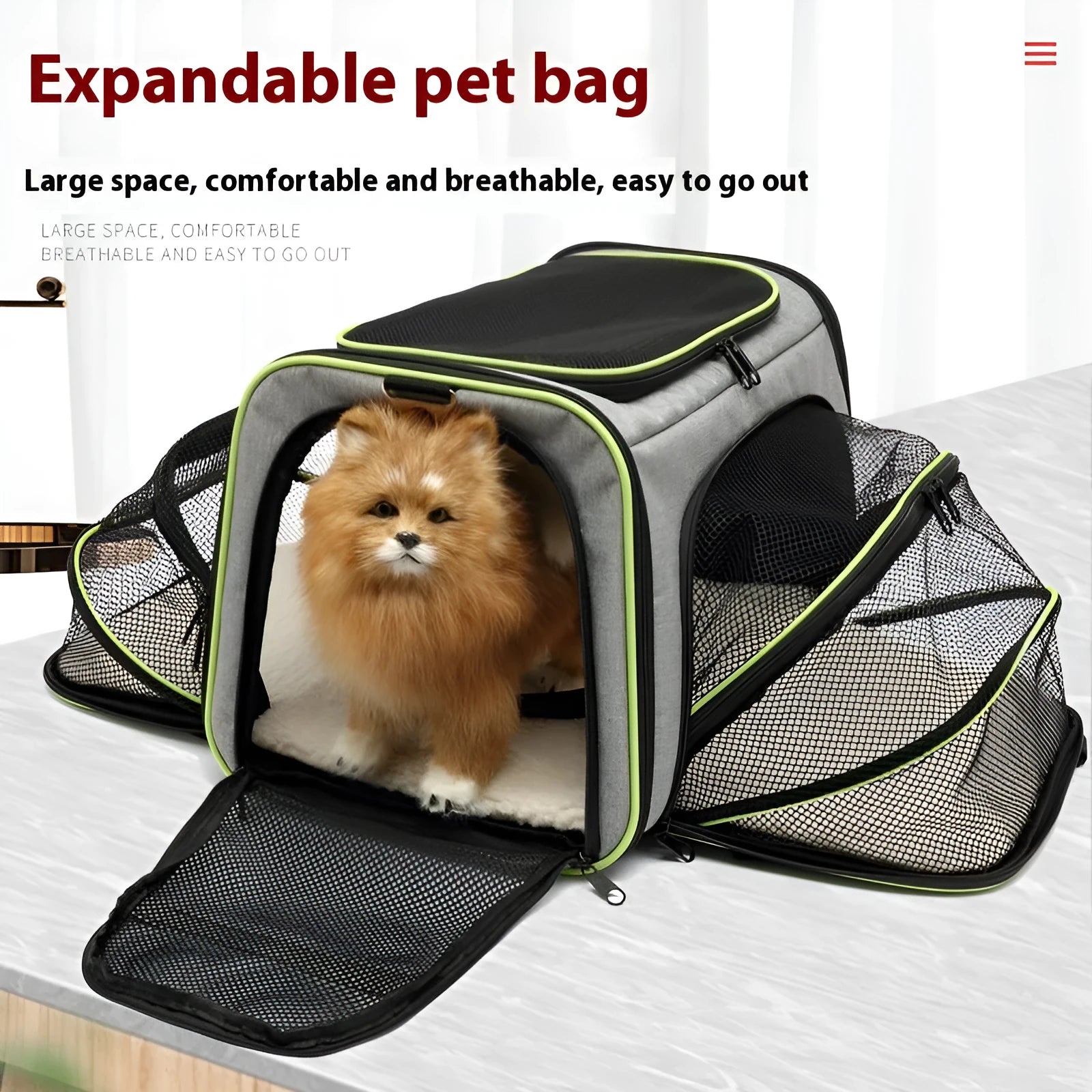 Solid colour cat carrier bag in 600D cation fabric available in large or small size