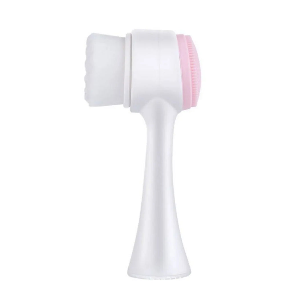 Blue pet paw brush with nylon bristles for cleaning and massaging dog or cat paws