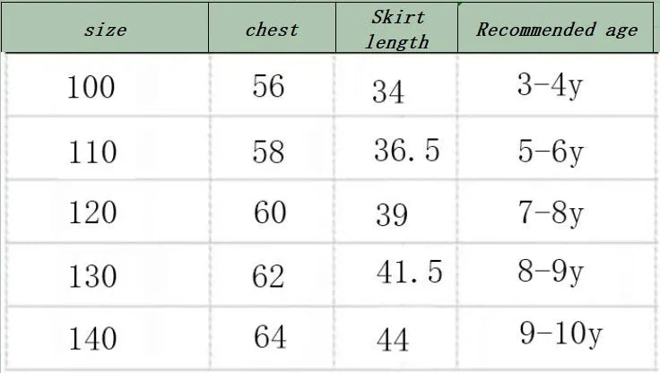 Graph colour performance costume set with coat and skirt for women and children, sizes 100cm to 140cm