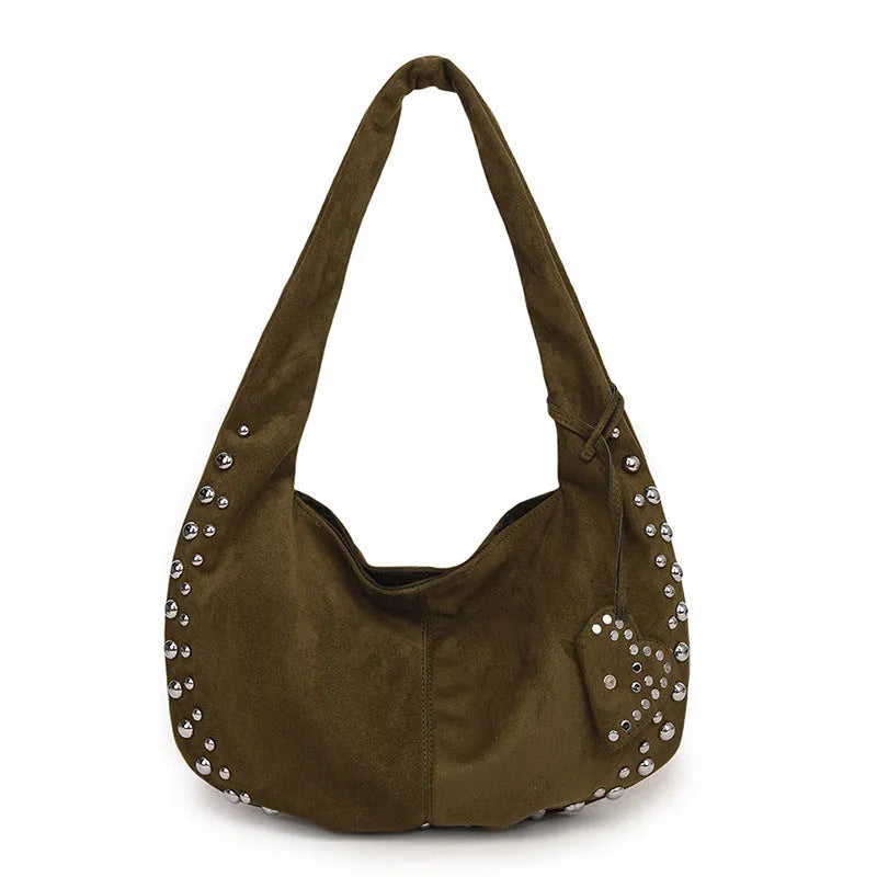 Soft plush strapless tote handbag in European and American retro style showing colour options