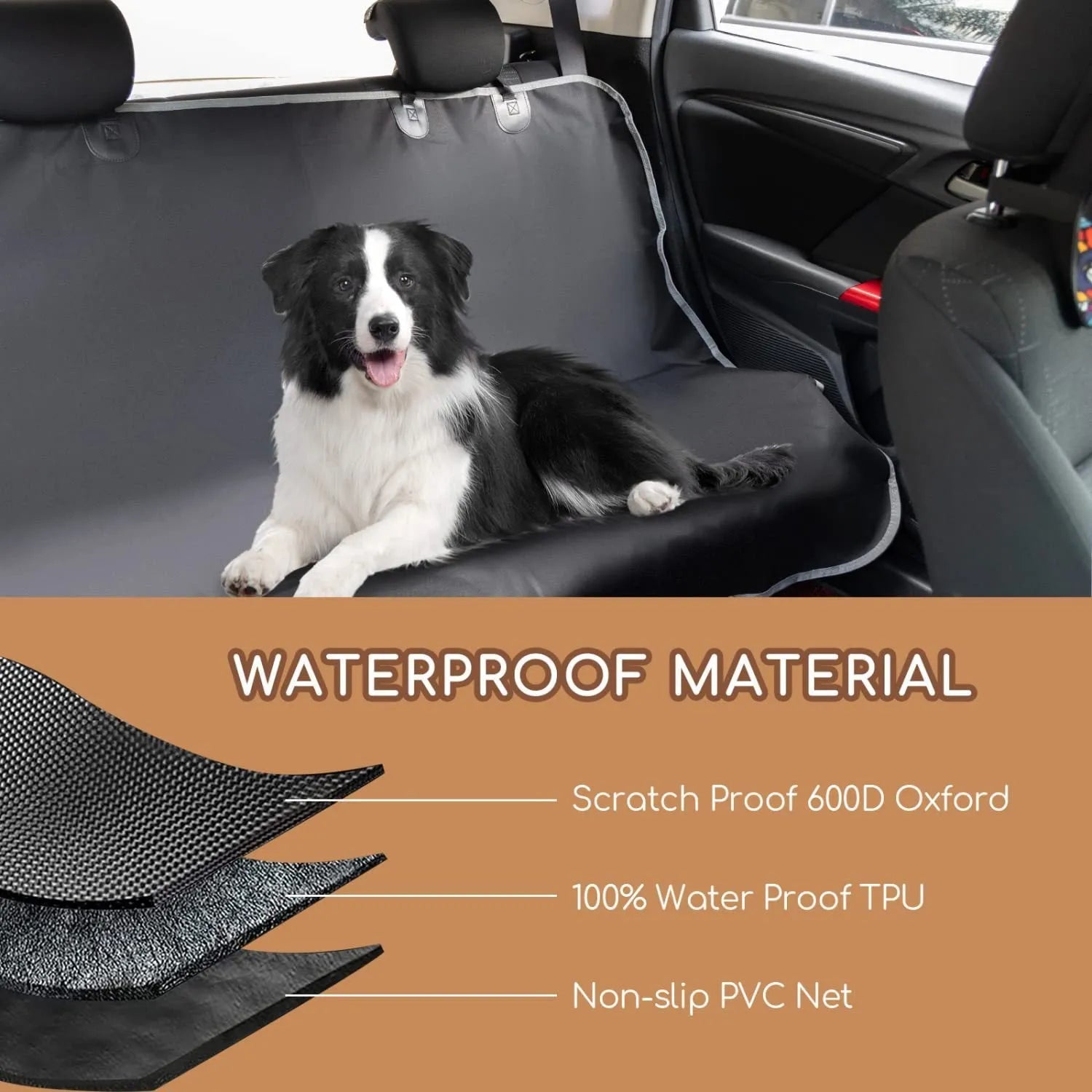 General model automotive pet pad 140x110cm black waterproof Oxford cloth dog car seat protector