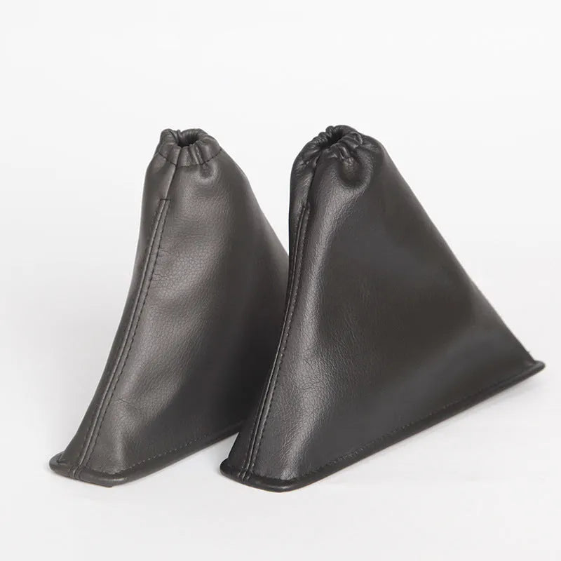 Black leather gear lever dust cover for Toyota Corolla with 15.2cm dimensions