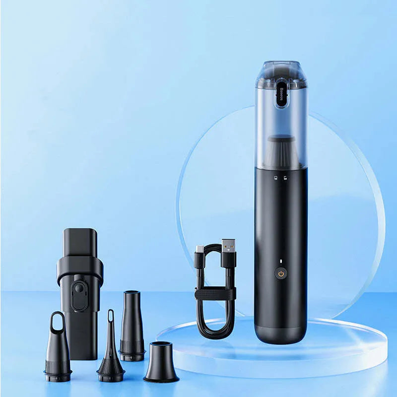 BASEUS A3 wireless car vacuum cleaner in black or silver with high power 135W motor