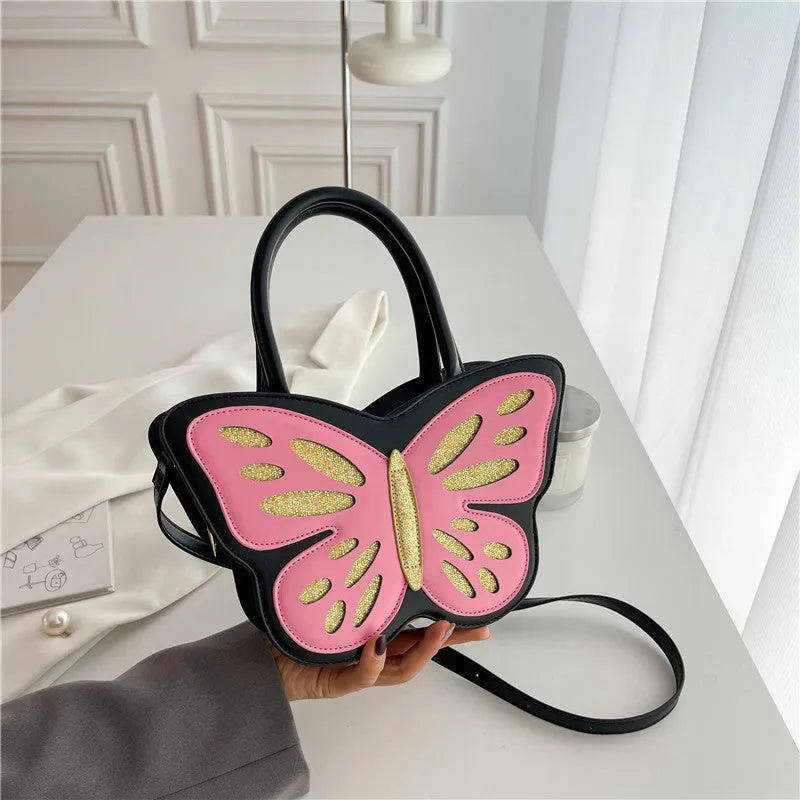 Square crossbody bag in PU leather with contrast colour details, shown in available colour options