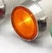 10mm stainless steel edge plastic indicator light with wire, shown in available colours.