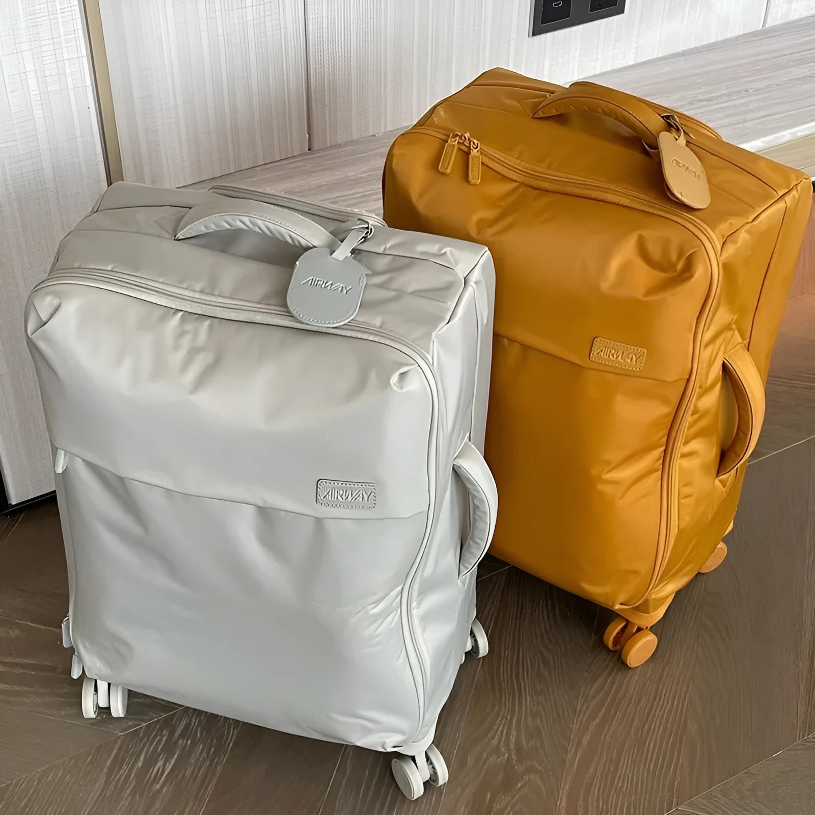 20 inch ultra-light waterproof Oxford cloth suitcase with universal wheels in Bluestone Green