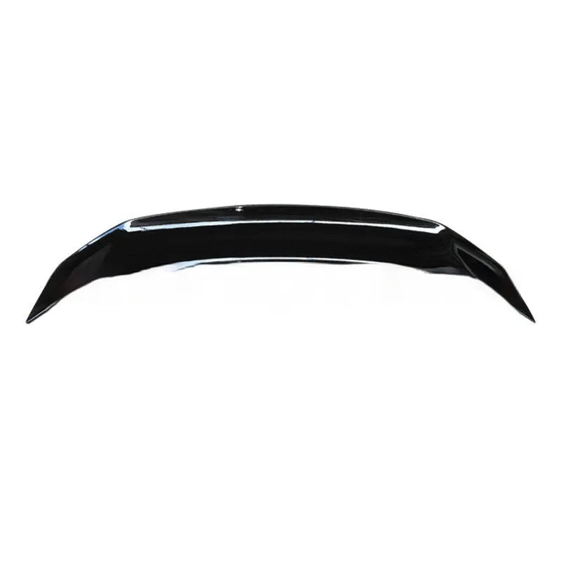 Universal punch-free car tail wing spoiler in ABS material showing four finish options