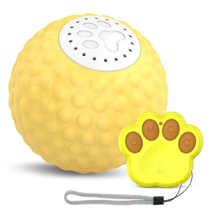 Remote control cat ball in blue, green and yellow colours with rolling motion and sound features