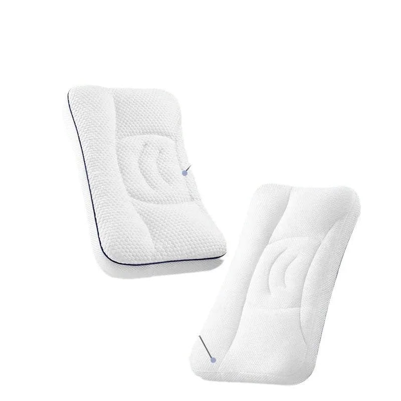 Children's antibacterial partition neck pillow with cold and warm sides and silk floss filler