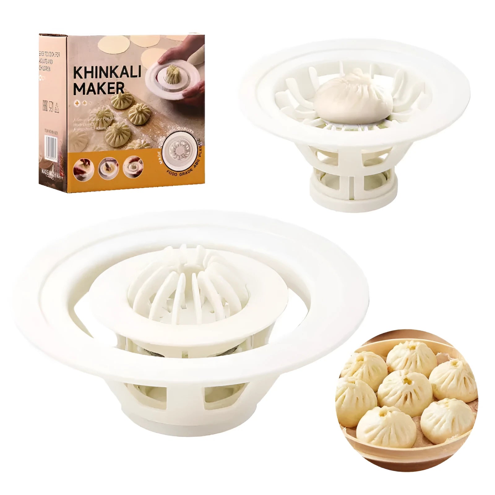 Black Jinkali steamed bun mould set with dumpling mould and shaomai tool