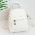 Girls' Korean style embroidered hard backpack in black colour showing sandwich pocket and soft handle