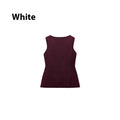 Women's dark red sweater vest with gold buttons and 3D pattern, sleeveless cardigan style