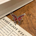 Copper butterfly women's ring with Chinese style design and open loop construction