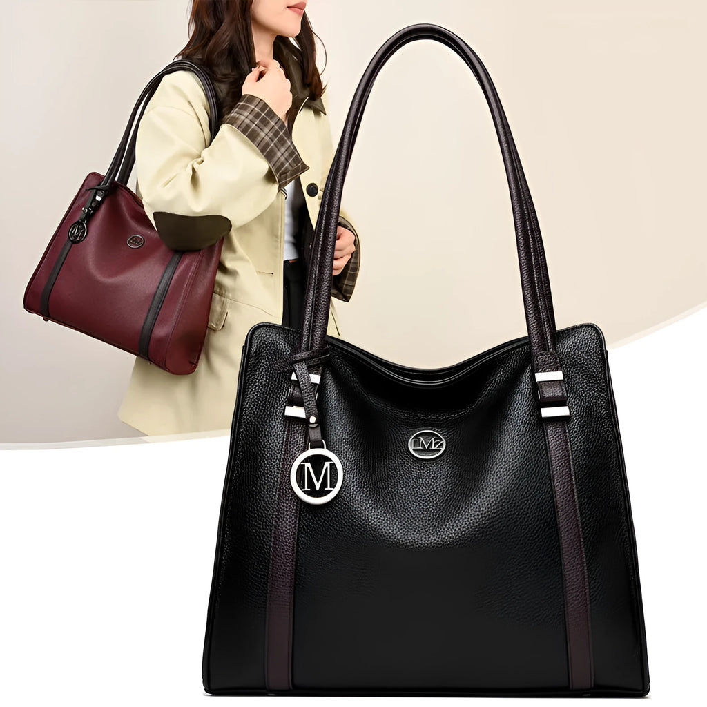 Soft PU leather women's crossbody bag in retro style with double straps, shown in a choice of five colours.