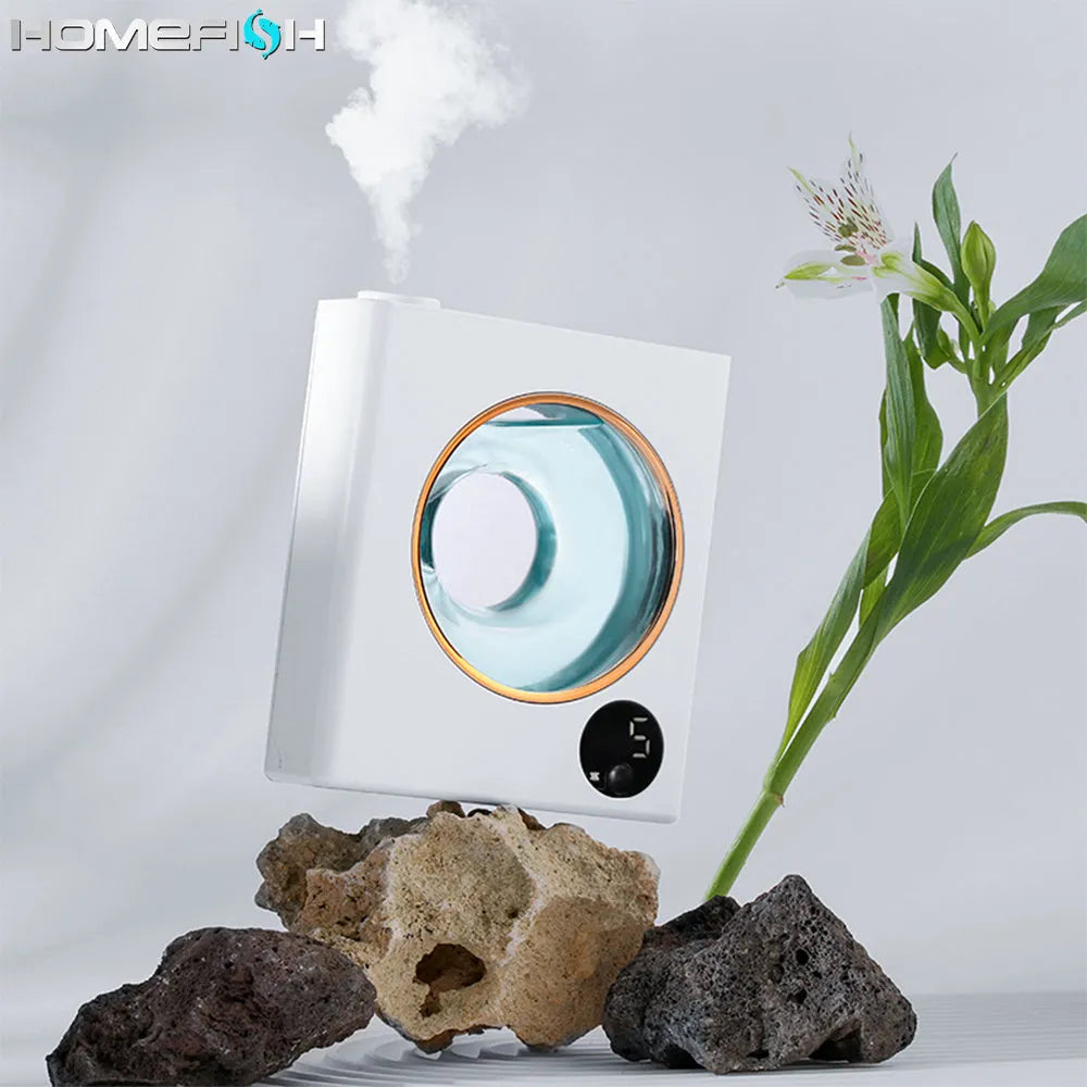 Small white wall mounted automatic aromatherapy machine with USB charging port