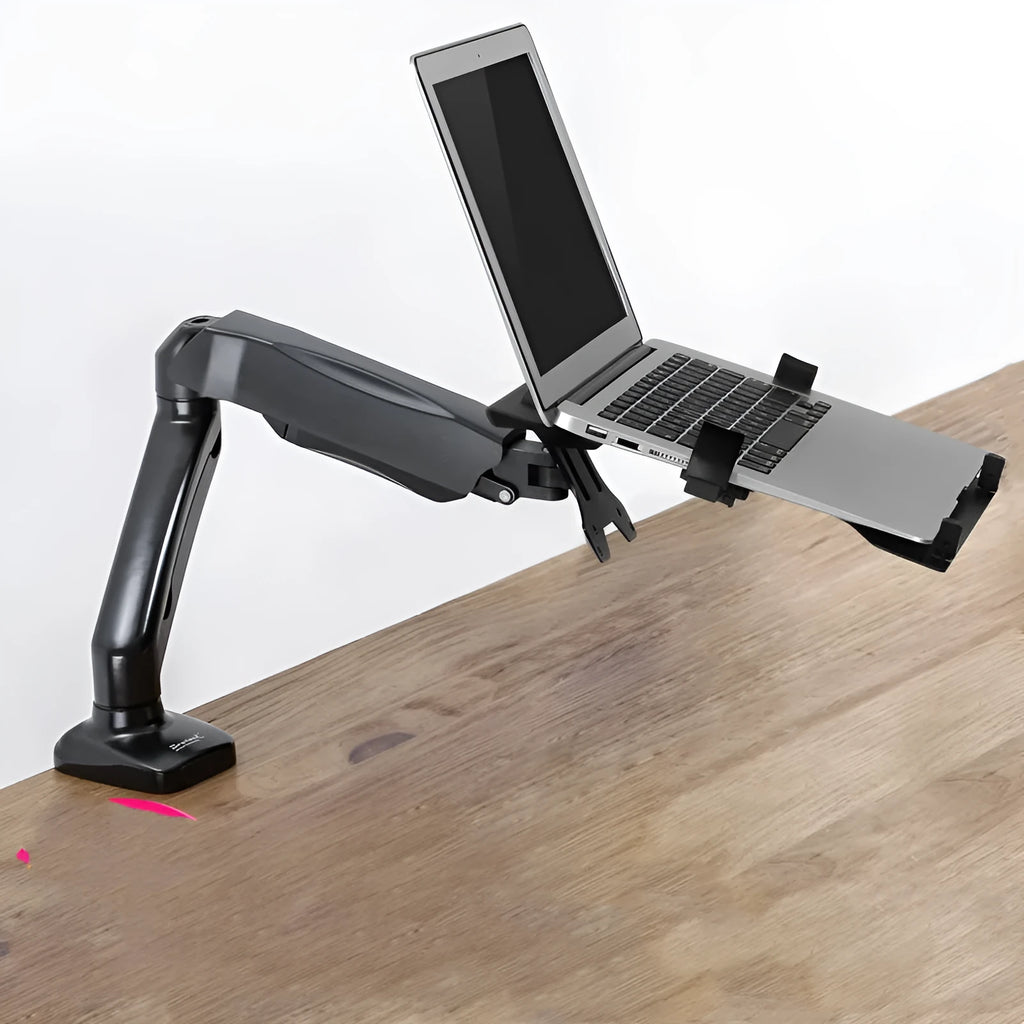Notebook stand tray universal laptop riser plastic sheet metal 300x60x280mm 4.5kg support black