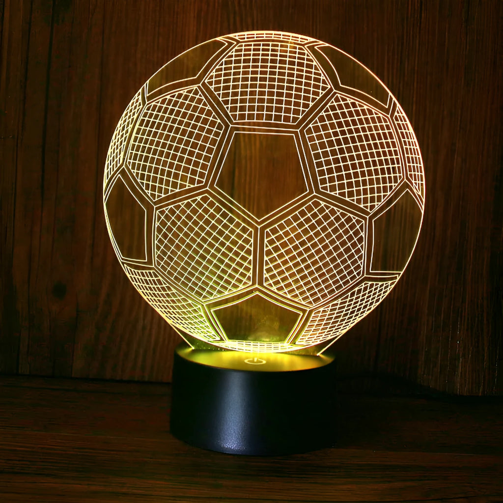 USB LED night light sepak takraw shape with acrylic shade and USB cable