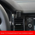 Snap-on car air vent phone bracket designed for Škoda vehicles