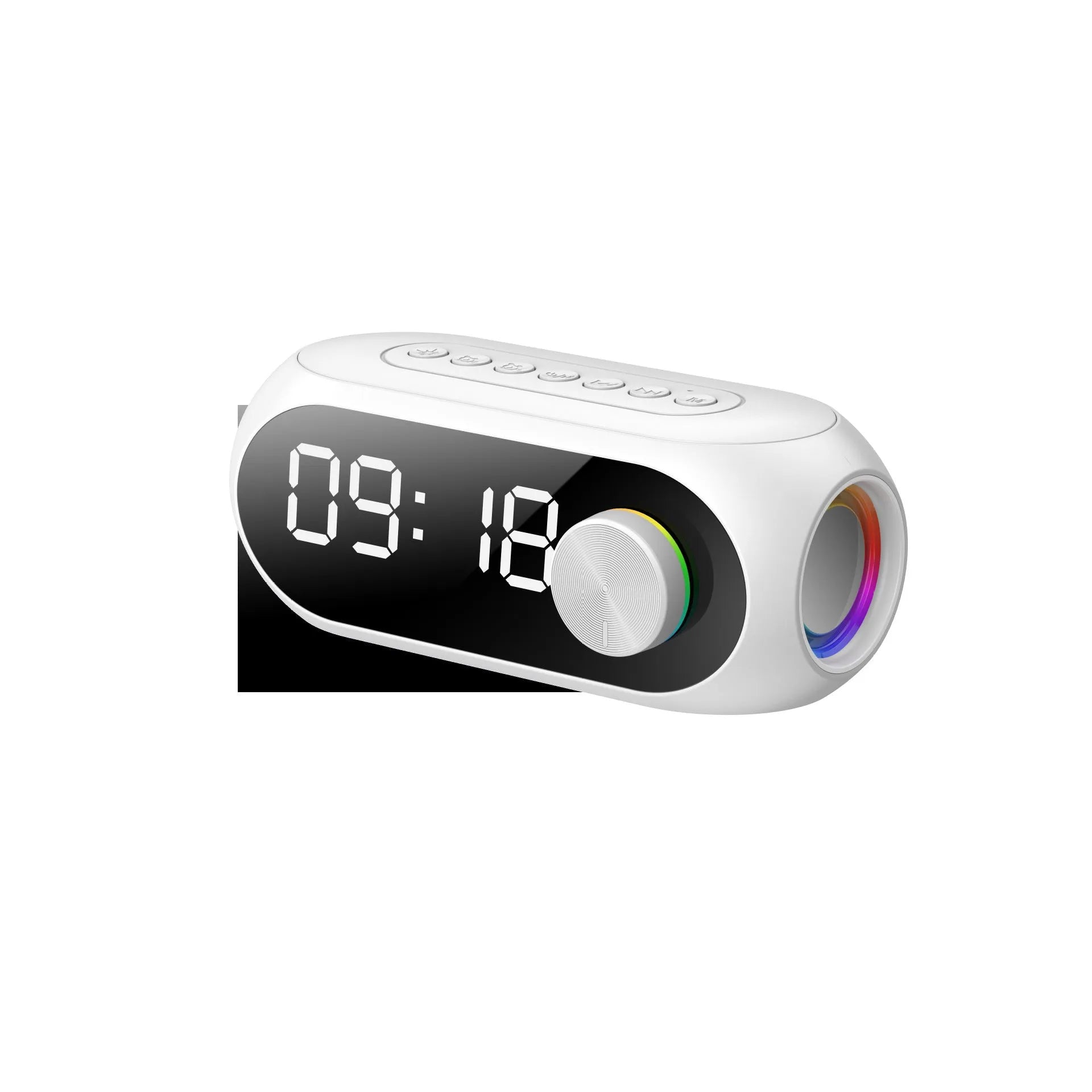 Extra Bass Portable Mini Clock Bluetooth Speaker in S8 Black, Blue, or White colour