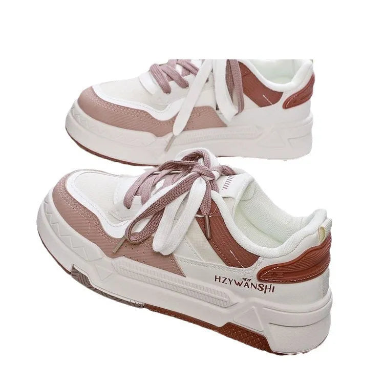 Children's beige board shoes with thick rubber sole, cross straps, and round toe on a white background.