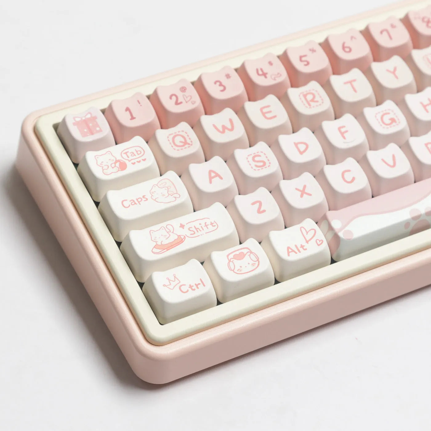 Full set PBT sublimation key caps for mechanical keyboards showing over 98 keys
