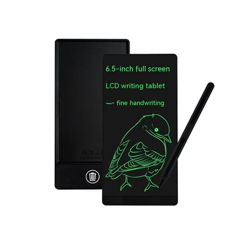 Blue LCD handwriting board with 6.5inch screen and stylus for student writing practice
