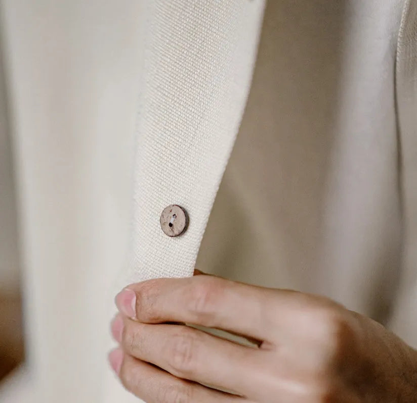 Light apricot men's Cuban collar shirt with bamboo and floral pattern