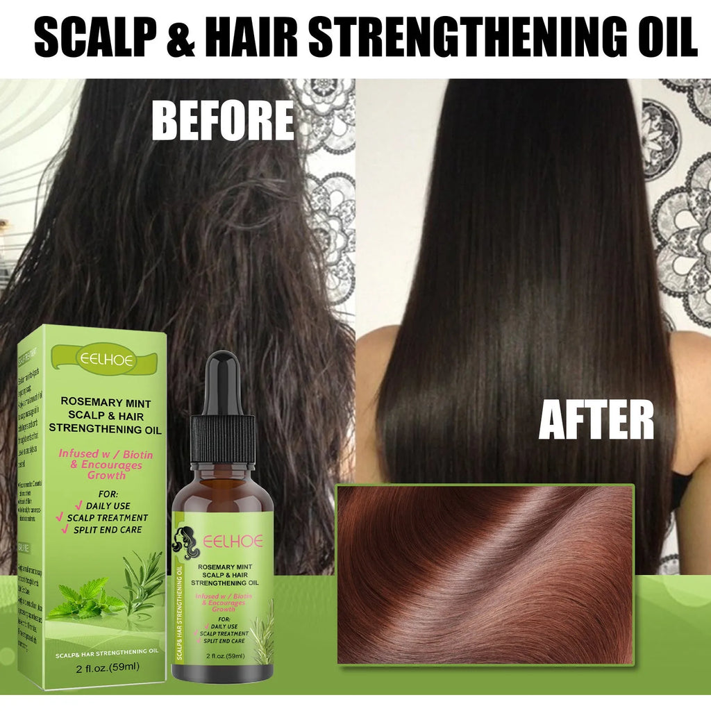 59ml bottle of Rosemary Mint Hair Growth Fluid with peppermint and rosemary extracts