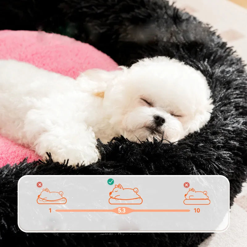 Elf briquette design plush kennel sleeping mat for pets in blue colour with raised sides