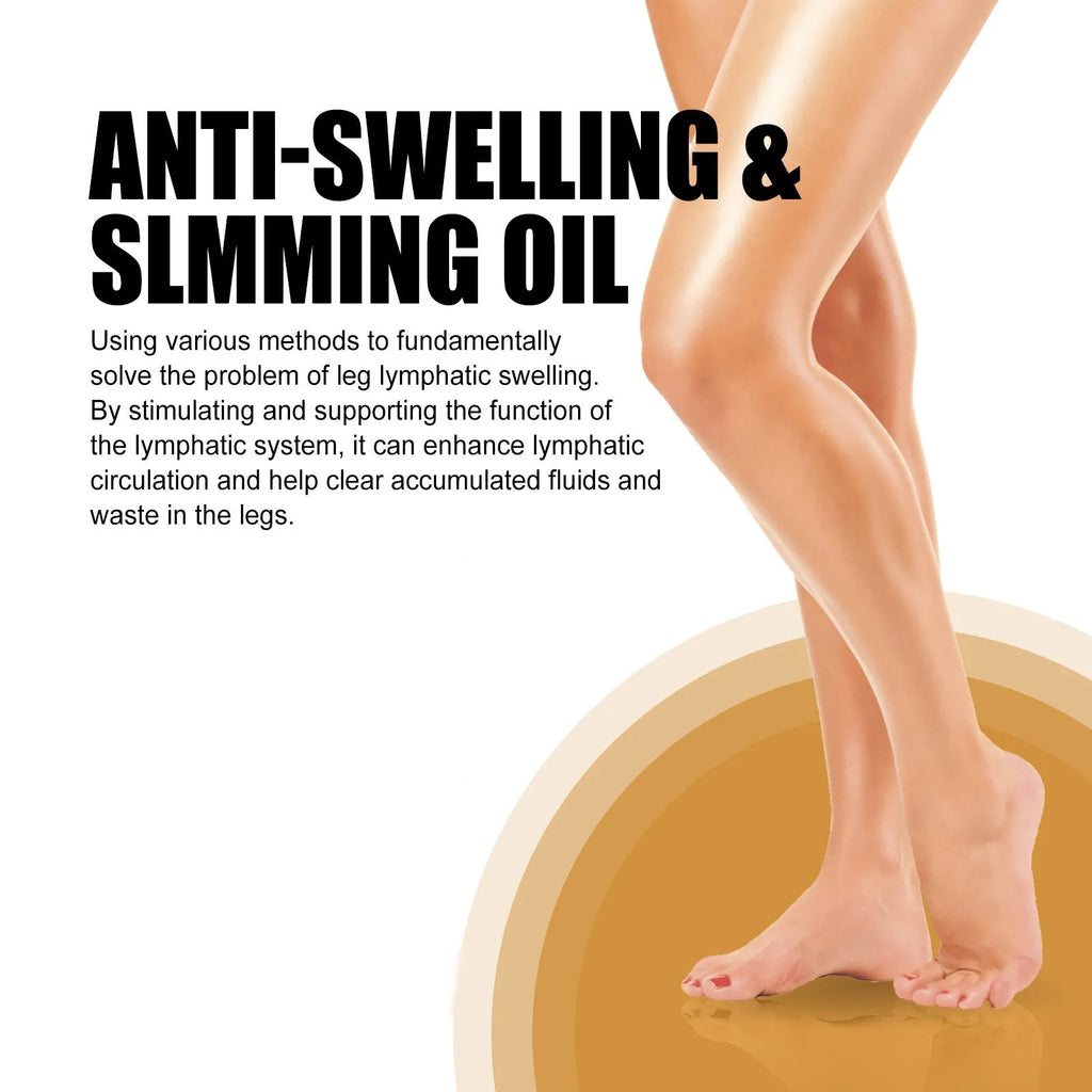 50ml bottle of moisturising body care essential oil with six botanical extracts for leg massage