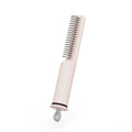 Stainless steel pet dematting comb with ergonomic handle for removing knots and mats from dog coats