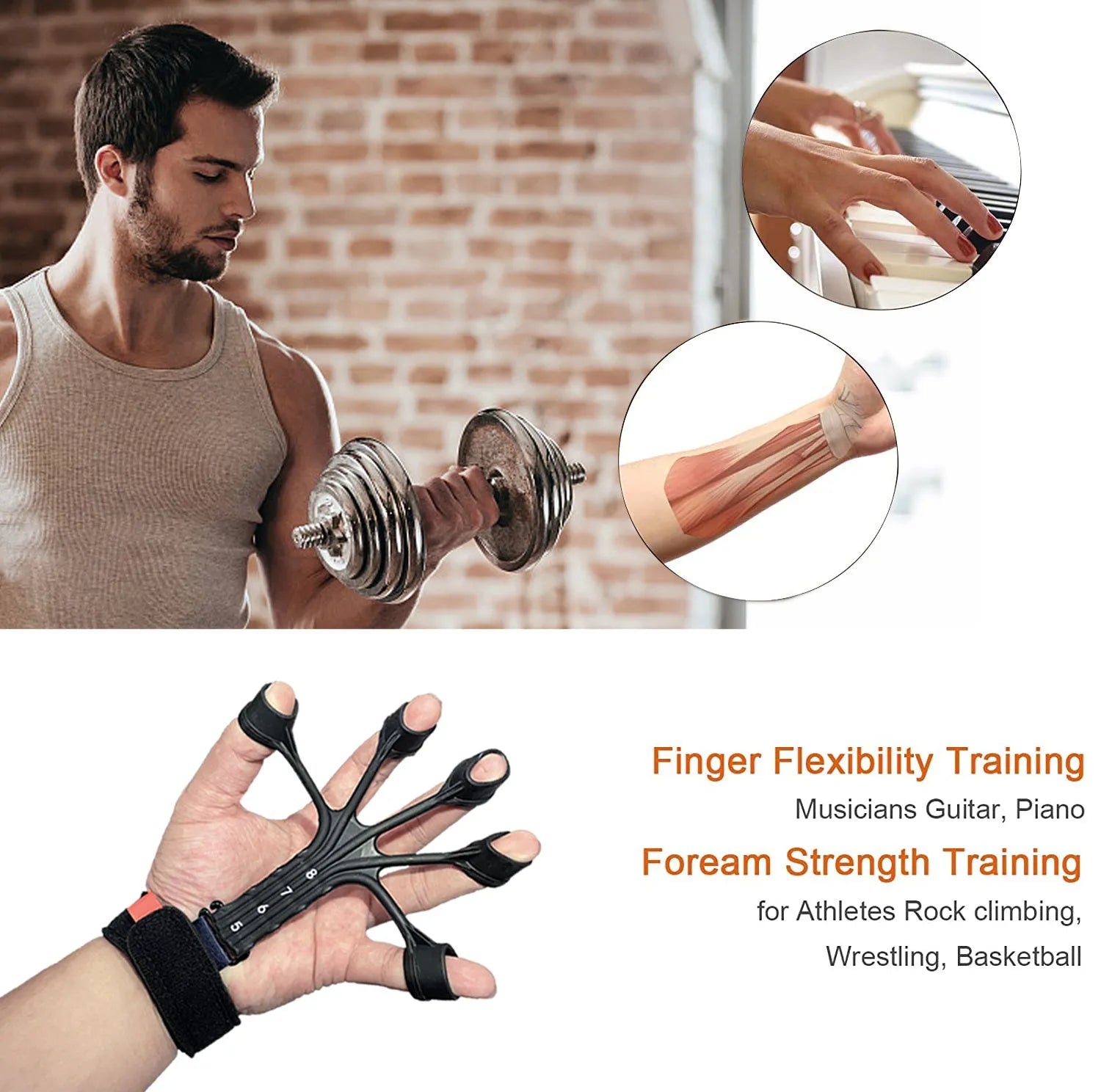Silicone finger flexion and extension rehabilitation trainer with adjusting belt