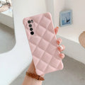 Huawei silicone diamond texture phone case in black, green, pink or white colours