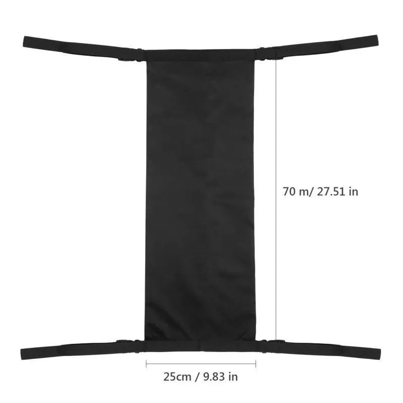 Black cylindrical wheelchair pannier bag made from 600D Oxford cloth for oxygen cylinder storage.