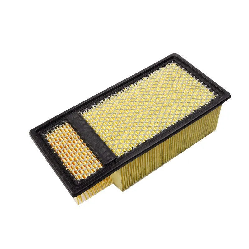 Dodge Ram pickup truck replacement air filter cartridge with metal mesh and sealing ring