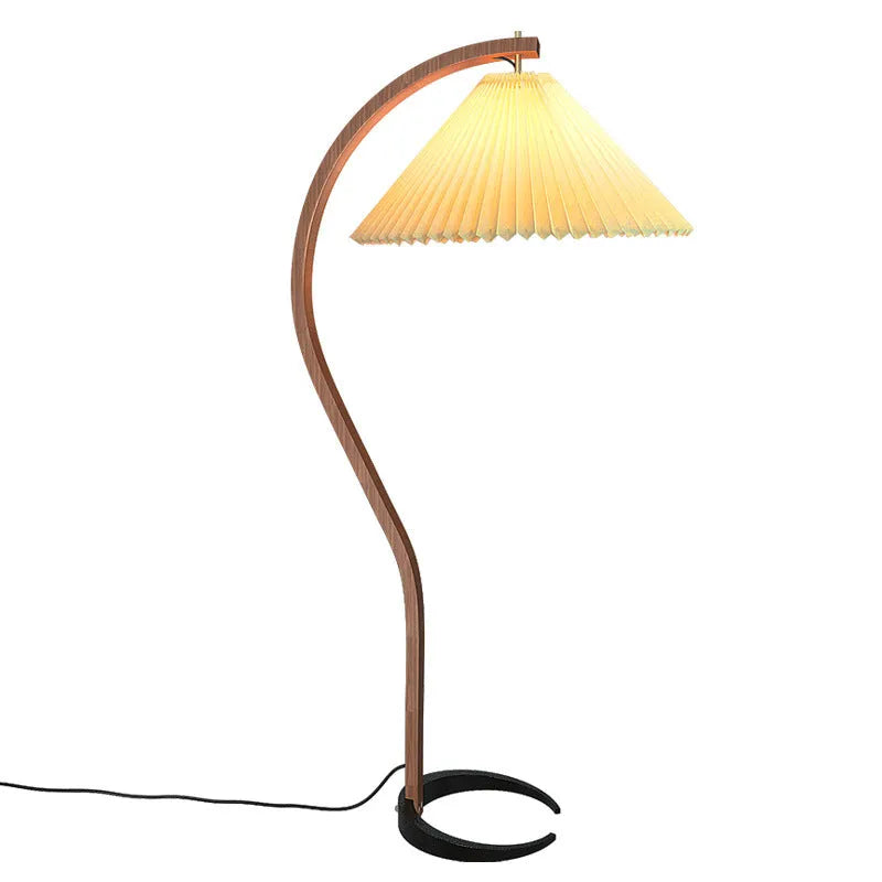 Retro vertical table lamp with log-style shade in white or wine red, featuring three-colour variable light