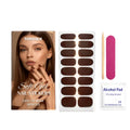 TORVIKX soft gel nail patches in coffee brown shade with application tools on a table