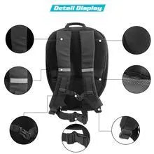 LED smart backpack with 48x48 full-colour screen, adjustable straps, and multiple compartments