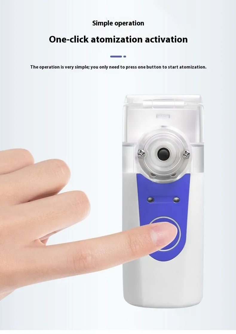 USB handheld nebuliser machine with columnar design for home drug atomisation