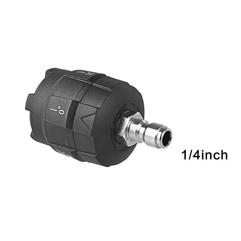 Five-in-one high-pressure water gun spray nozzle made from black engineering plastic