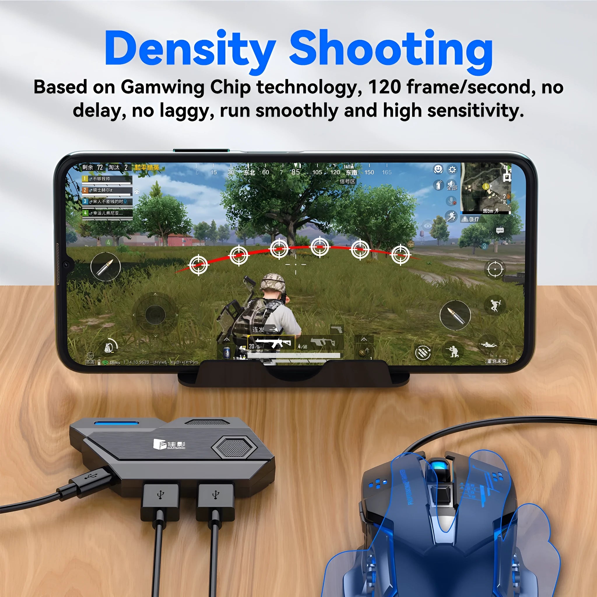 Gamwing Jiaying MIX series keyboard and mouse converter for mobile gaming in official configuration suit