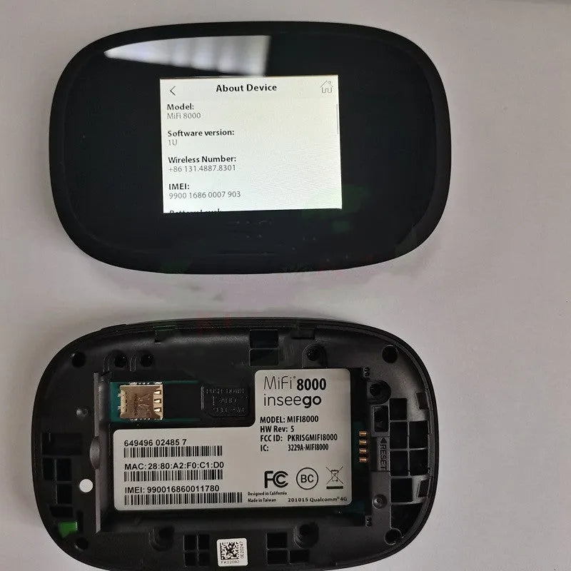 Black portable 4G wireless router with compact design for mobile internet access