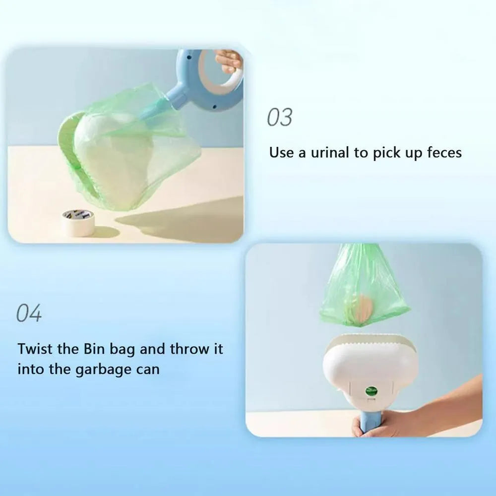 Cloud shape jaw dog poop scooper in white blue colour with ABS plastic construction