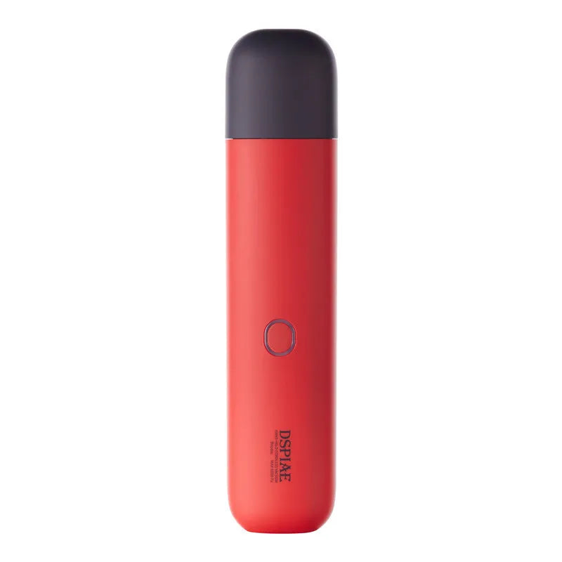 Portable desktop nozzle dust and debris cleaner handheld vacuum on desk surface