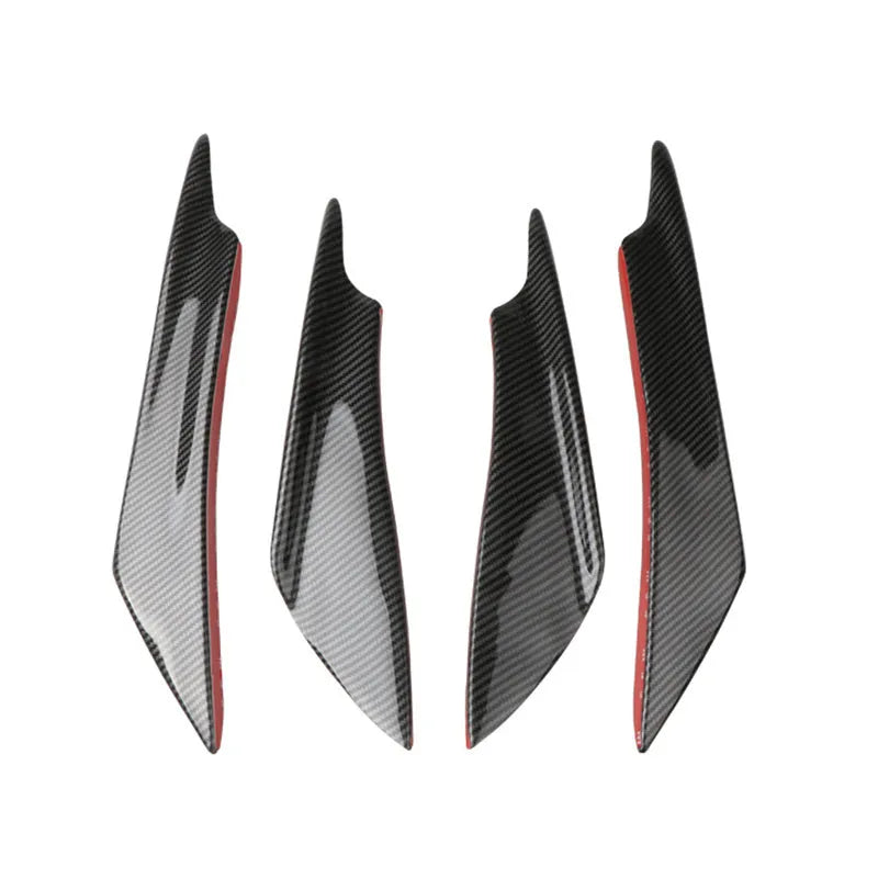 Carbon fibre pattern bumper blade spoiler for car front bumper mounting