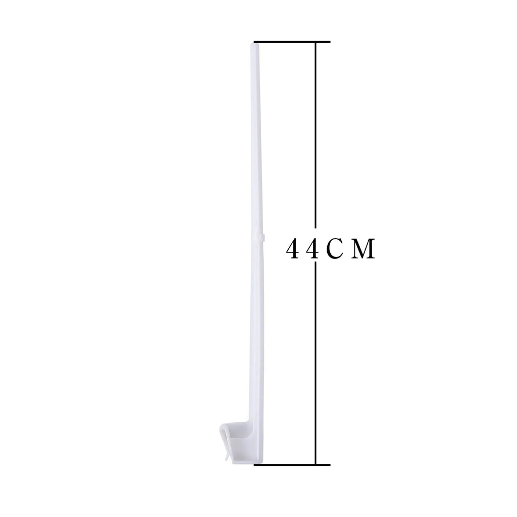 Ten white PP plastic car window flag pole clips for mounting banners on vehicle windows