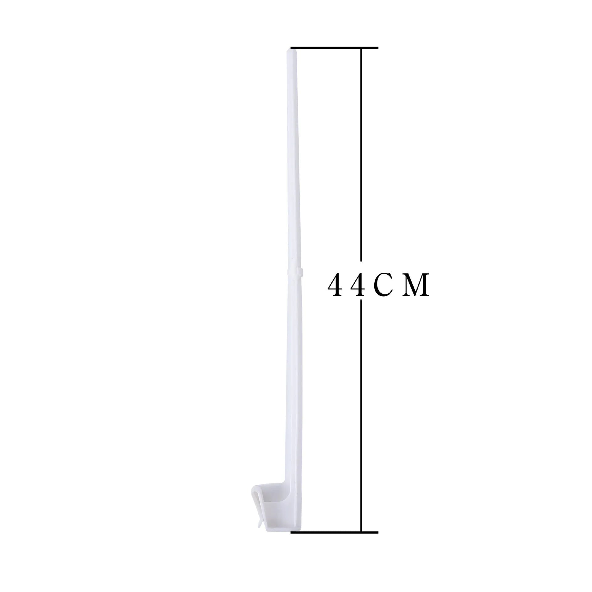 Ten white PP plastic car window flag pole clips for mounting banners on vehicle windows