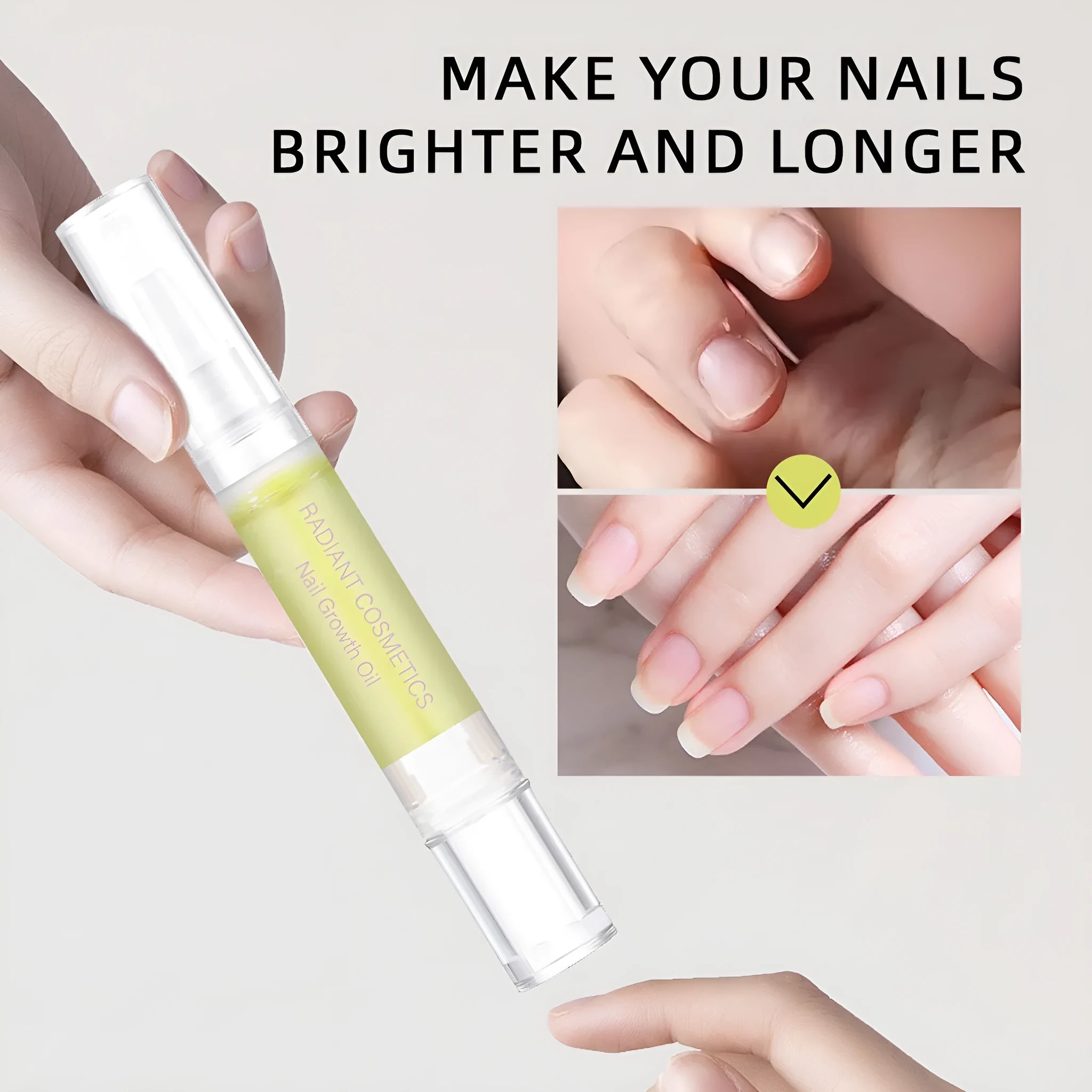 3ml bottle of wash-free nail growth and moisturising treatment oil